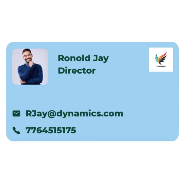 Digital business card example for Business