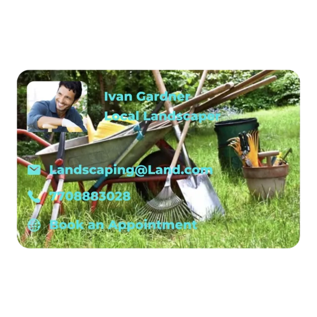 Digital business card example for Trades & Services